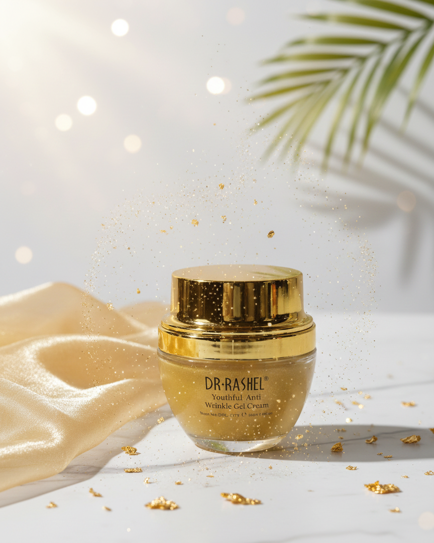 كريم جل 24K ذهب + كولاجين لشدّ البشرة ومكافحة التجاعيد – 50 مل